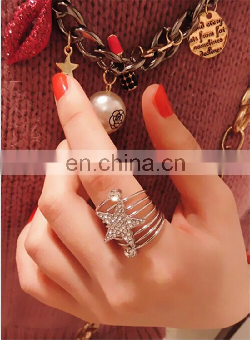 Women Stainless Steel Wholesale american diamond jewellery Gold Filled Rings with Luxury Jewelry