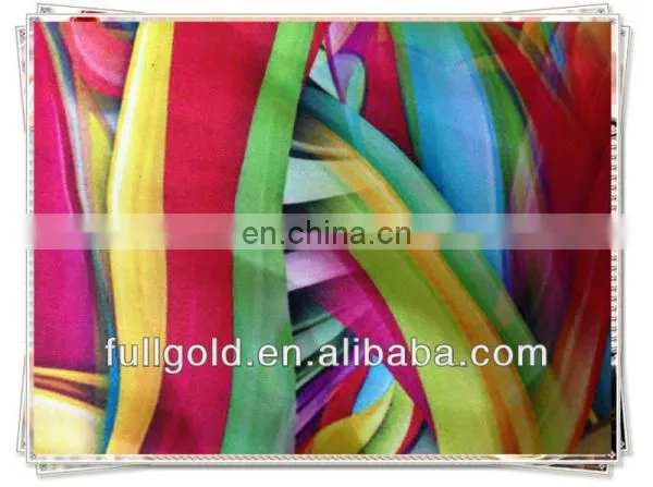 Fashion new design pretty colorful digital jersey polyester printed satin fabric for ladies' garment