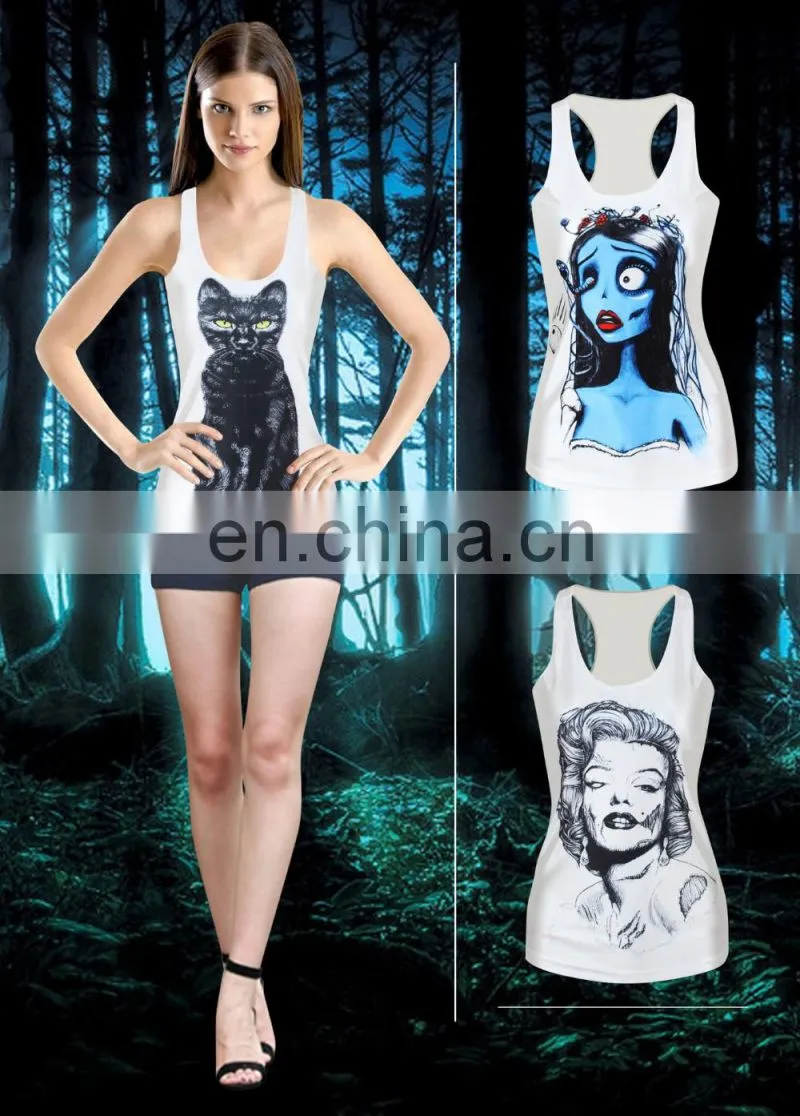 Loose custom crop cheap women stringer tank top