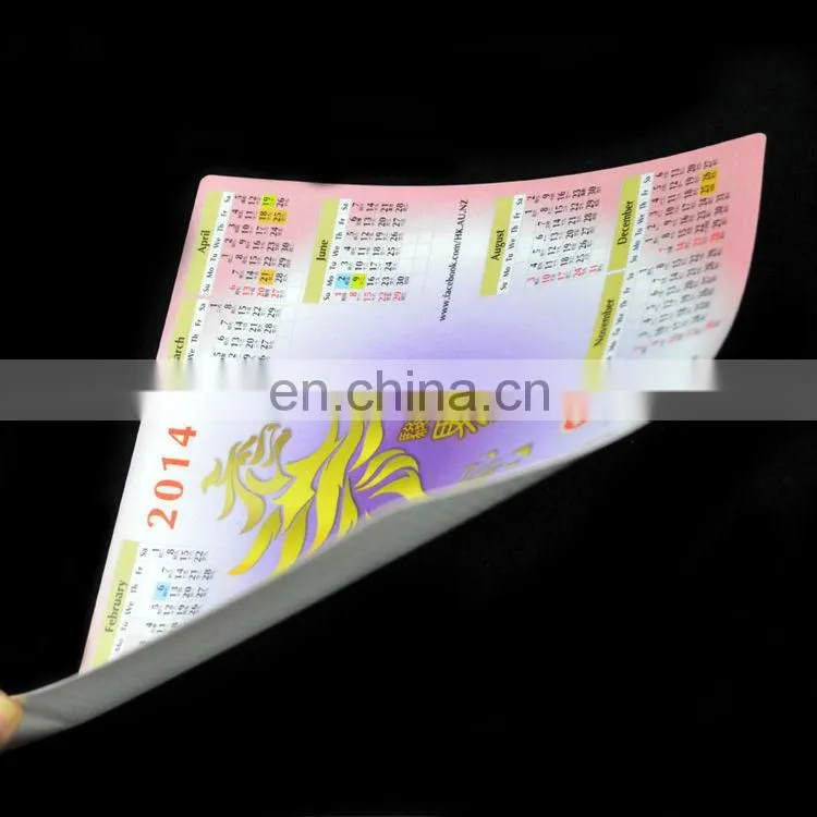 Custom calendar design printed ultra thin round corners game mouse pad
