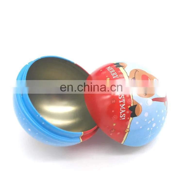 Food grade christmas sweet metal tin gift box for candy