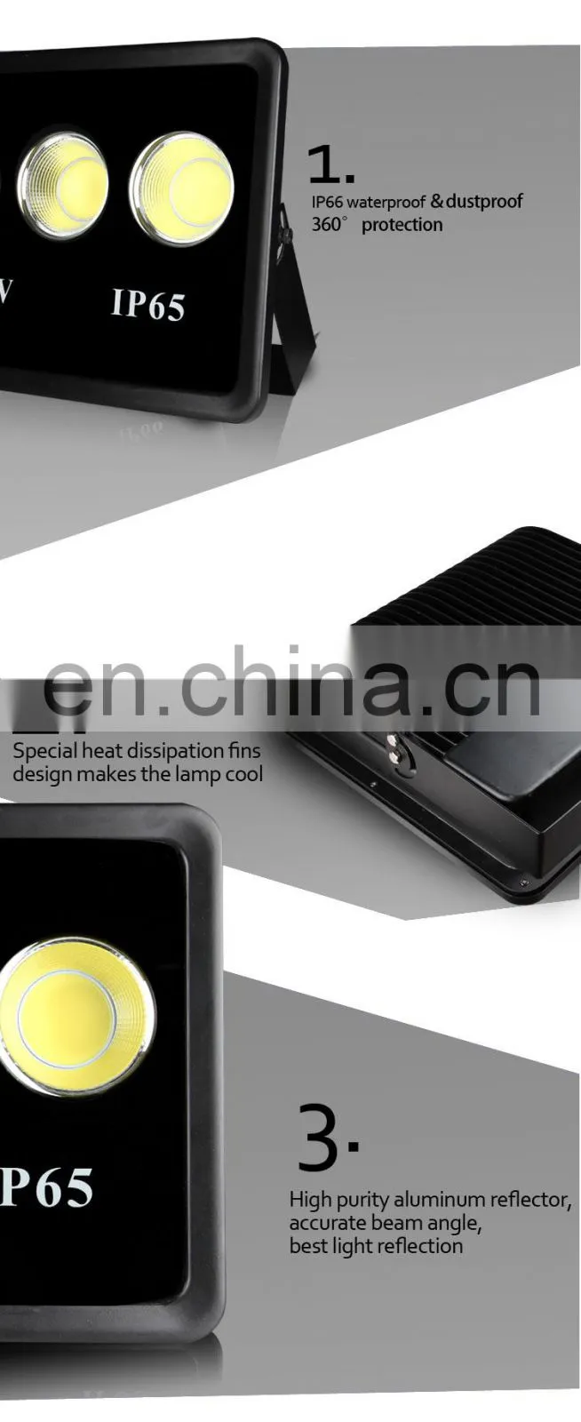 Aluminum housing IP65 IP66 waterproof mini high lumen 600w 500w 400w 300w 200w 100w 50w COB flood light