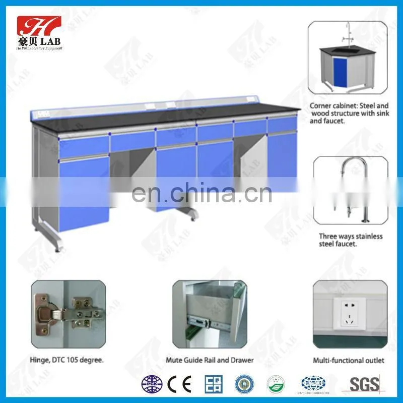 steel and wood wall lab bench table and Lab furniture manufacturer make in China