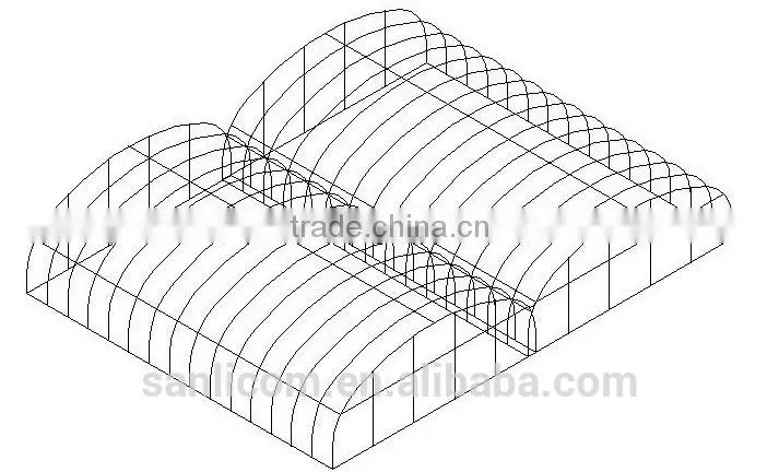 Double Layer Inflated Poly Film Greenhouses