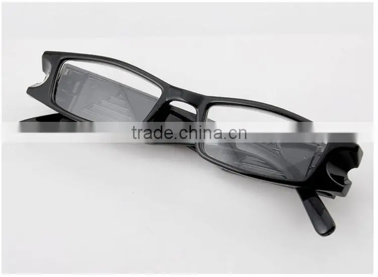 Ultra Bright Dual LED Lighted Up Map Book Readers Reading Black Full Frame Eye Glasses Eyeglass Spectacle Diopter Magnifier Ligh