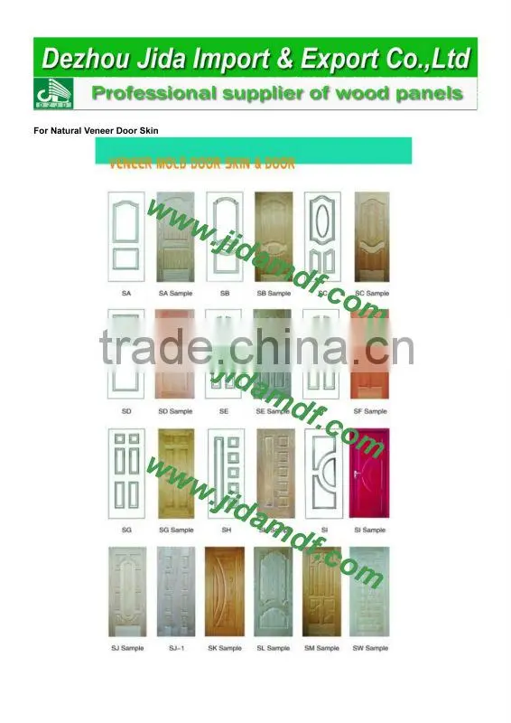 HDF Moulded Melamine Door Skin High quality