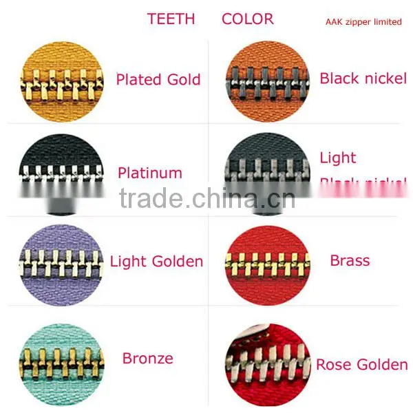 3# y teeth light-pewter close end mercerized cloth tape waterproof zippers