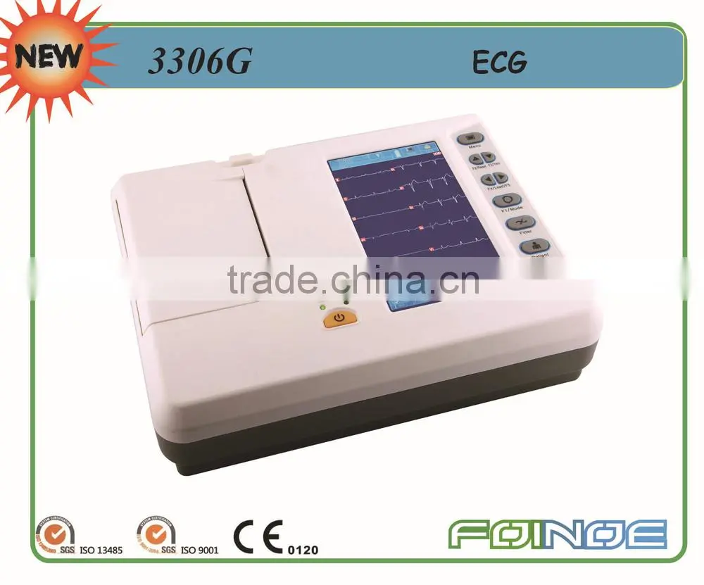 Model:3306G 6ch color touch display veterinary ecg