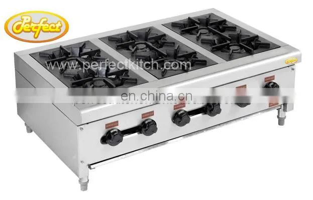 Commercial italian table top 4 burners gas cooking ranges