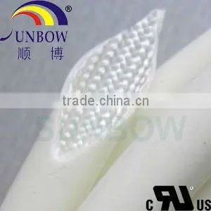 uziq2 ul certificata ininfiammabile silicone cavo di fibra di vetro manica