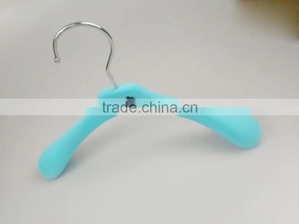 HA6978 beautiful color nonslip velvet baby coat hanger velvet hangers flocking