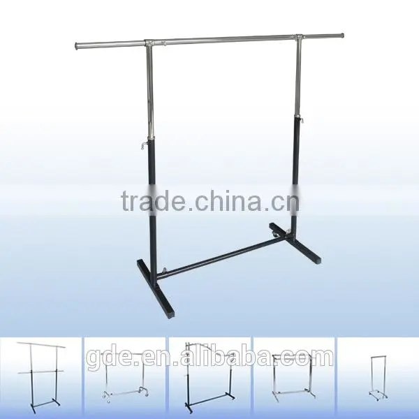 Metal chrome adjustable commercial garment rack