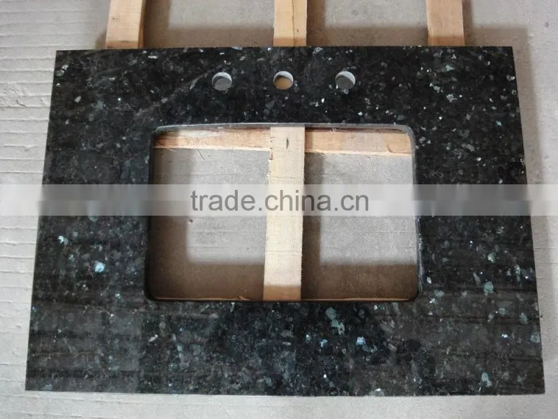 Hotel Bathroom Blue Pearl Granite Vanity Tops, Blue Pearl Vanity Tops