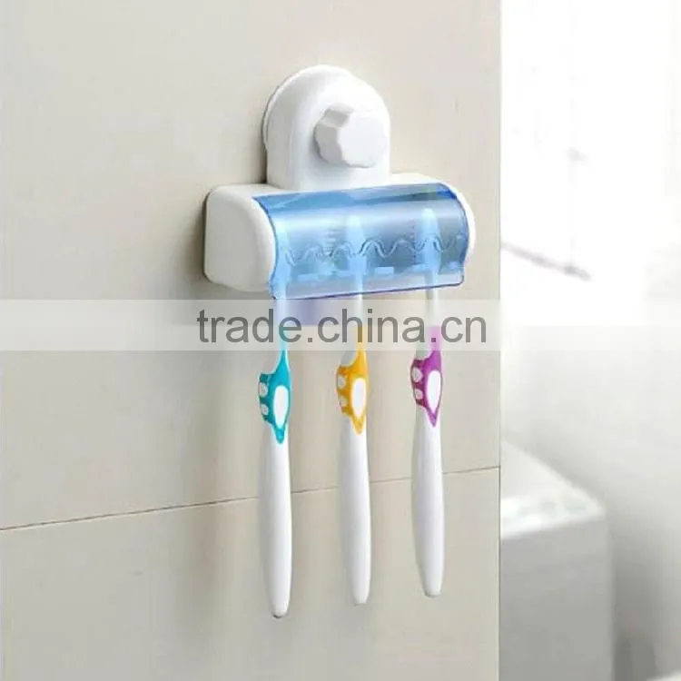 Hot Sale wall mount Vacuum Chuck Suction Cup Toothbrush Holders With Covers