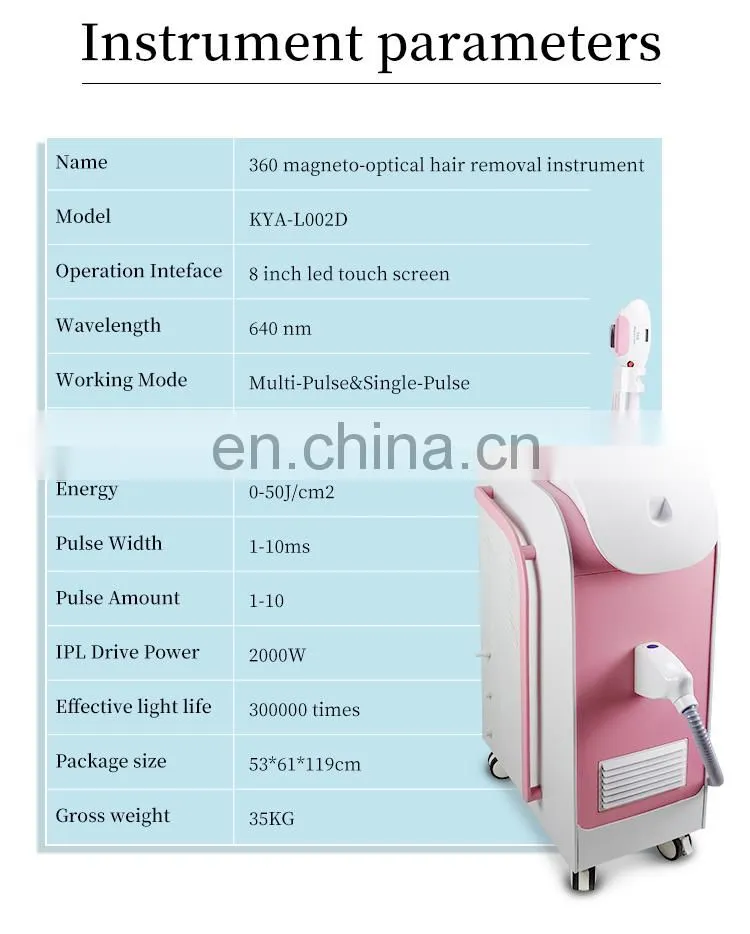 360 magneto-optical Photon Skin rejuvenation beauty equipment OPT SHR Freezing point Fast hair removal instrument IPL Device