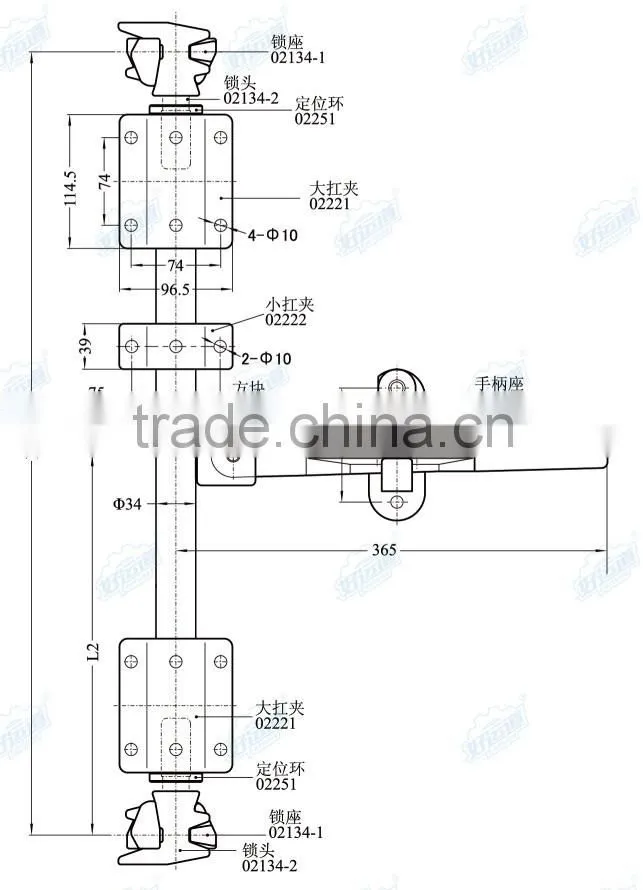 342131 Truck trailer door lock italy