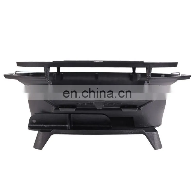 Commercial Restaurant Rectangular Grill Cooktop Range Burner Cast Iron Grate Gas Stove
