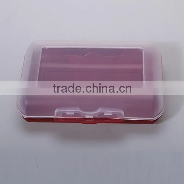 Rectangle Plastic Red Lunch Tray Box with locked clear lid