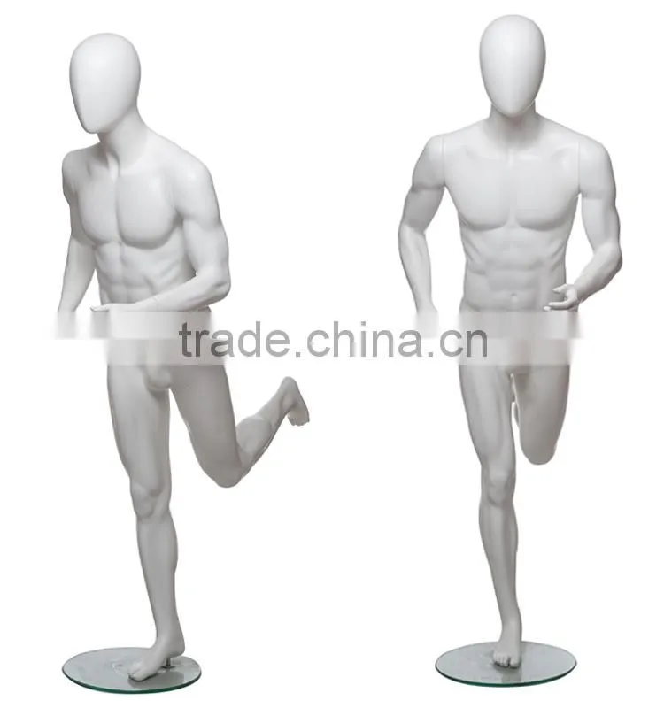 fiberglass run pose sport male mannequin