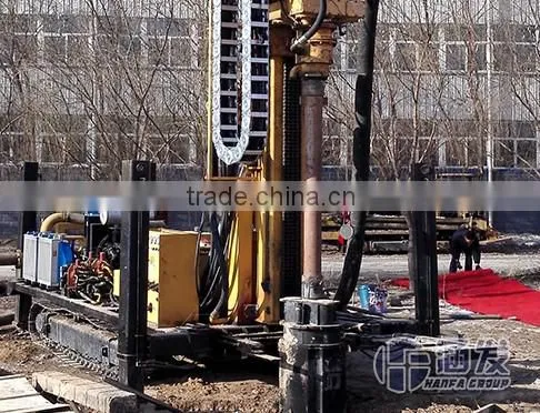 Big Hole Piling Machine on Rocks