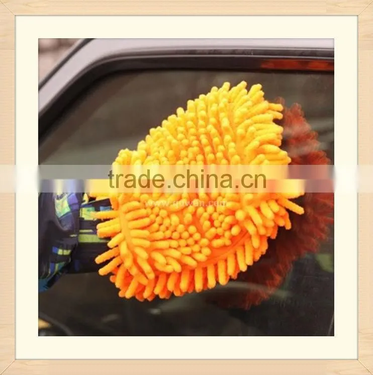 Factory Direct top sales microfiber small chenille car cleaning gloves & blocks