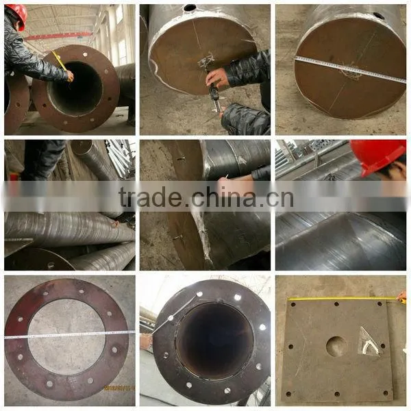Steel pole for construction support steel pole support