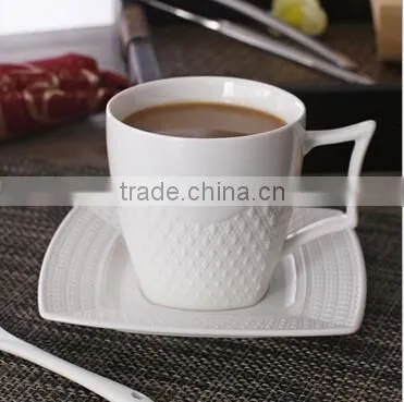 white porcelain coffee set