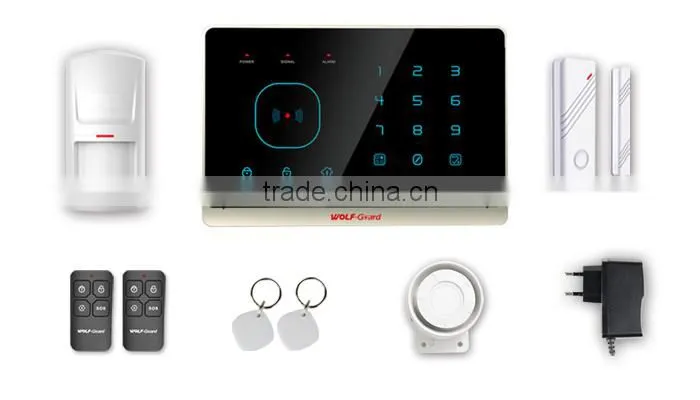 New Wireless home GSM fire alarm system with RFID card and app control (YL-007M2G)