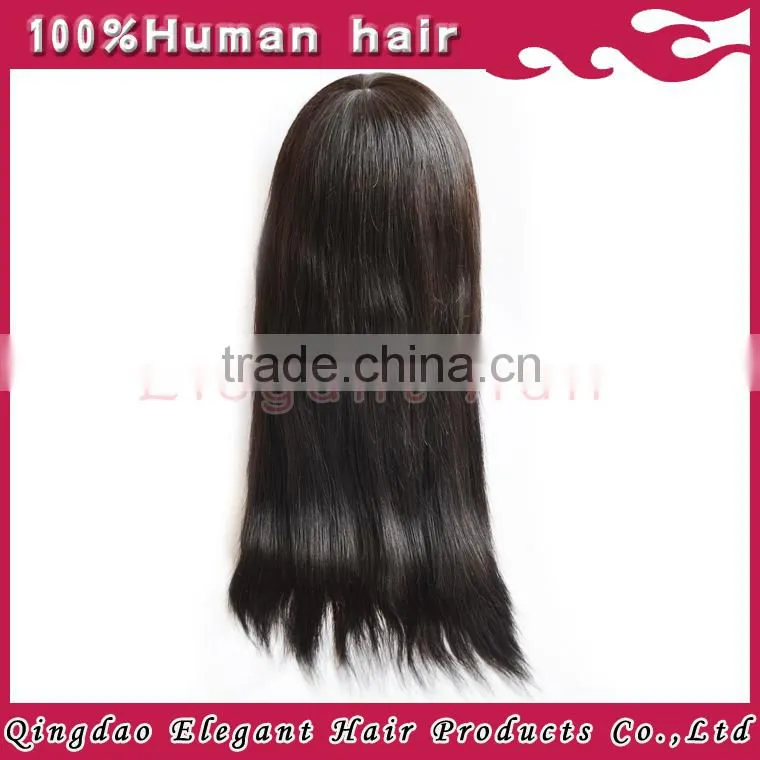 High quality silky straight clip in Malaysian unprocessed virgin silk top full lace wigs