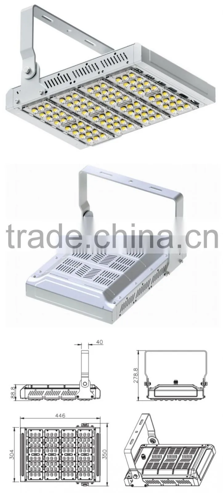 Multi-function modular LED light CE RoHS approved 120W modular LED flood light with meanwell driver