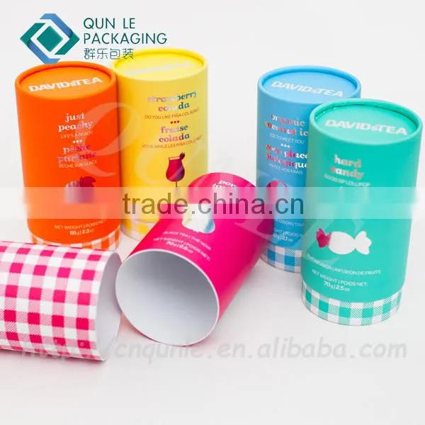 Custom Design Matte Finish Paper Tubes with Dome Metal Lid
