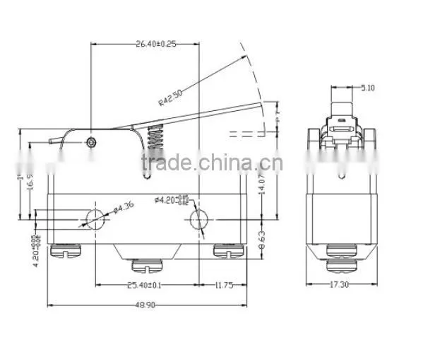 Global safety 16A 250V snap action limit switch manufacturers