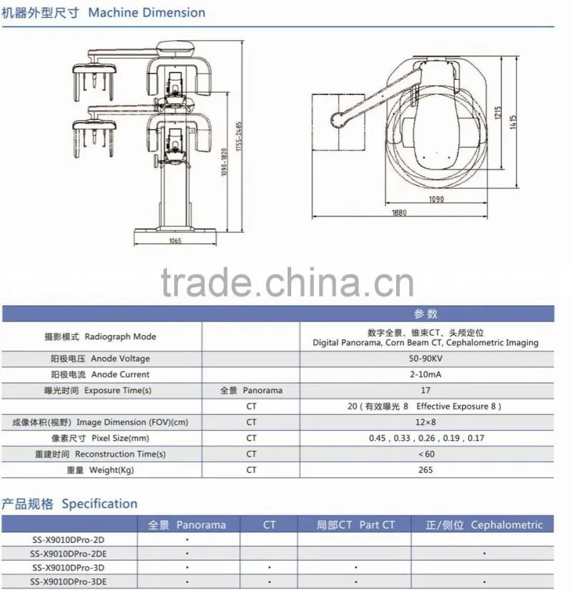Digital 3D Intra-oral imaging X-ray machine