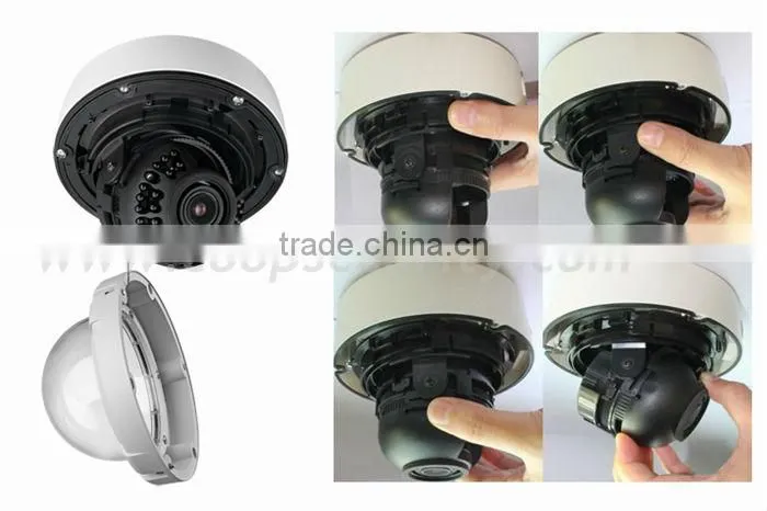 HD-SDI Infrared Dome Camera 1/2.5" Aptina CMOS 4-9mm Lens 36 IR LED