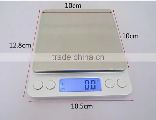 Stainless Steel Weighing Platform Pocket Scale, Mini scale, Big LCD Display Digital Pocket Scale