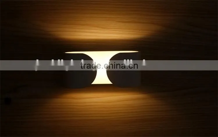 7W Aluminum Material indoor hotel decorative led source modern wall lamp