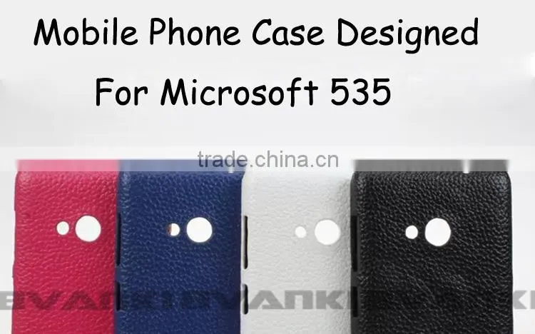 Celulares 2016 Back Cover For Nokia Lumia 535,Universal Leather Phone Cover Metal Case For Microsoft Lumia 535 Shockproof