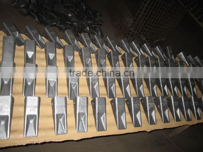 Alloy Steel Bucket Teeth Made by Investment Casting Process, OEM Service