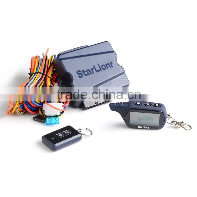 New upgrade starlionr A61 two way car alarm system with LCD remote engine start