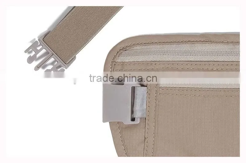 Travel Rfid Blocking Waist Money Belt with Phone Pocket for sport