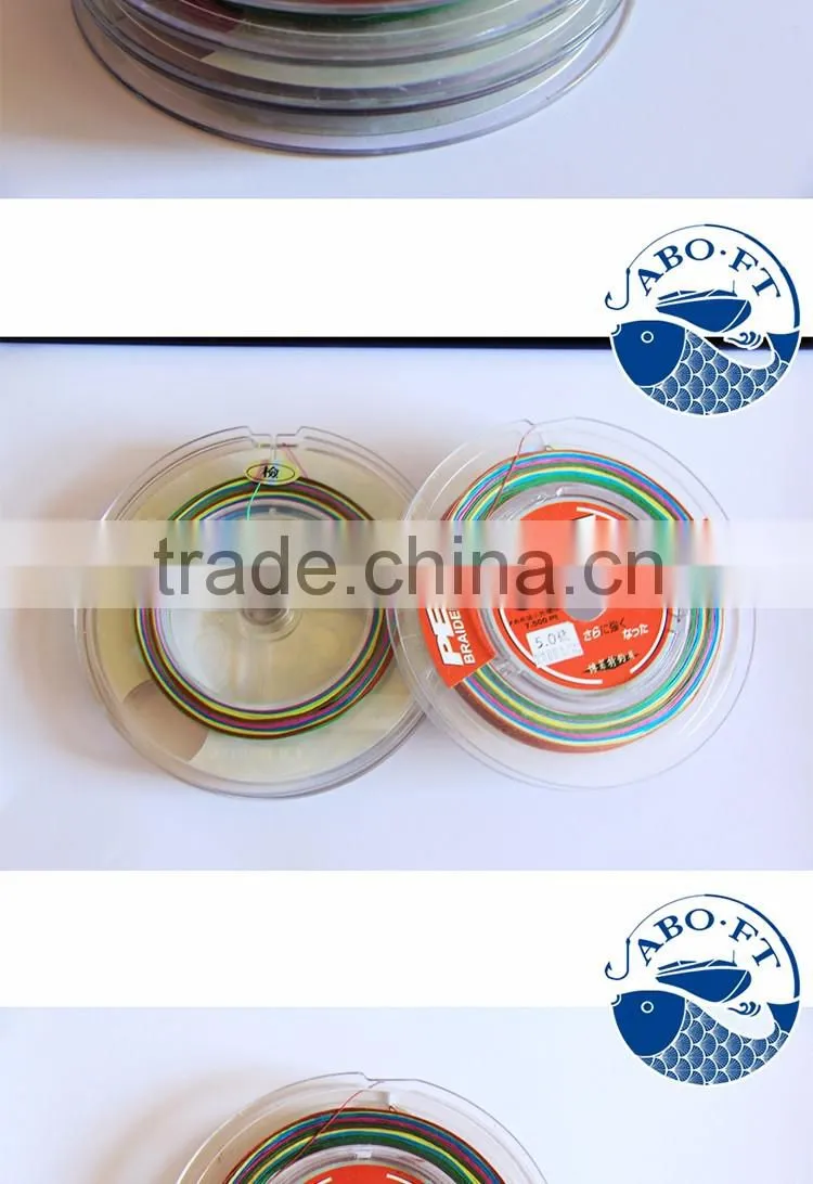 2016 newest colorful braid PE fishing line