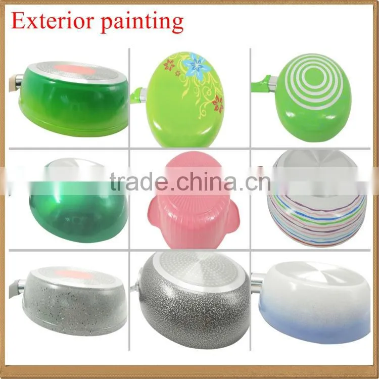 Multi-function aluminum non-stick steaming pot with coloful handle