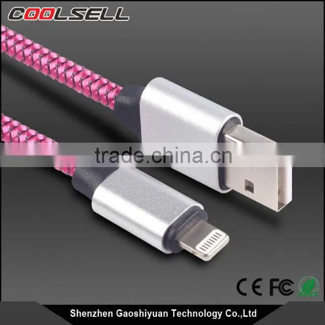 Classical Braided MFi usb cable MFi Certified Charging and Syncing usb data cable for iPhone 6s