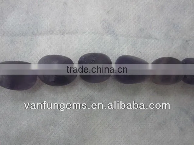 Natural gemstones amethyst matted tumble