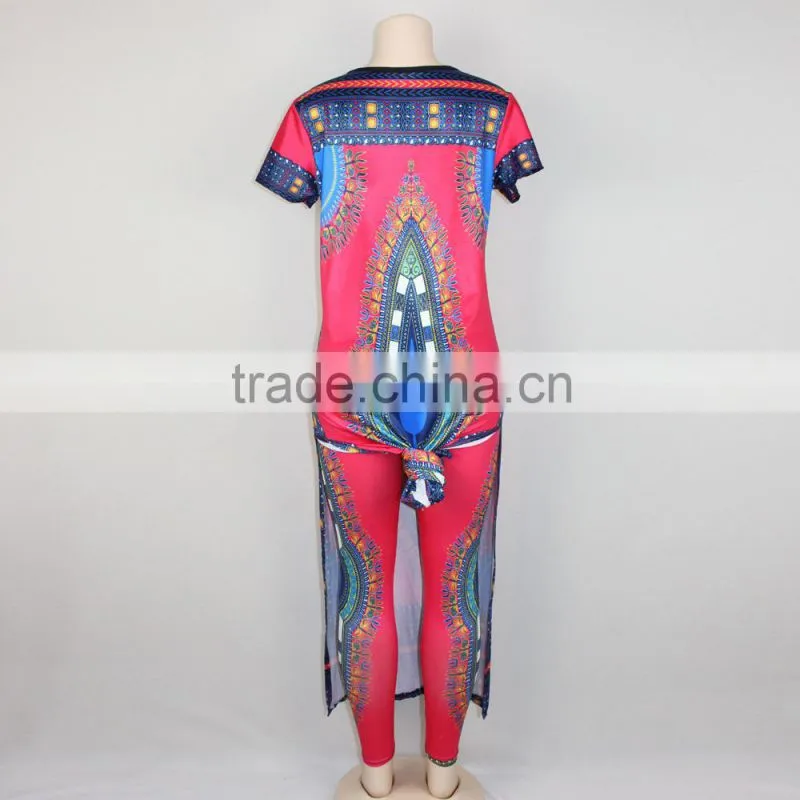 2016 Wholesale Dashiki African Plus Size Maxi Dresses for women