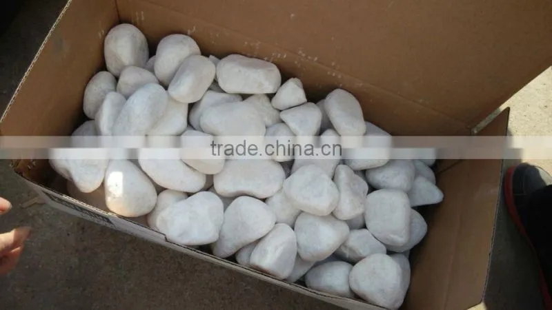 Popular and Hottest Snow White Tumbled Pebbles On Sales