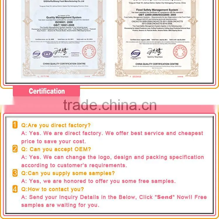 China Wholesaler Instant Nutritional Grains Halal Food Rice Exporters