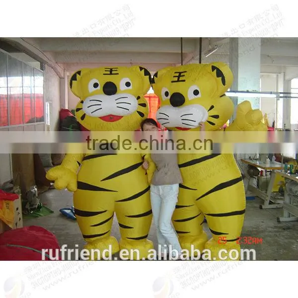 Custom advertising airtight cartoon model/inflatable tiger/toy