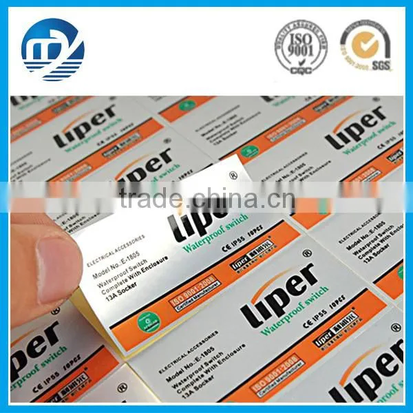 2015 new design waterproof transparent self adhesive sticker