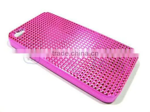 case for apple iphone4 4g, Plastic Crystal Case Diamond Metal Color for iphone4,for iphone 4 accessories